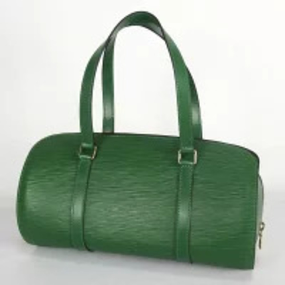 Louis Vuitton Epi Handbag Soufflot Green Leather Borneo